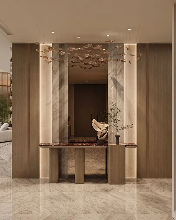 تصميم وتجهيز المدخل والاستقبال